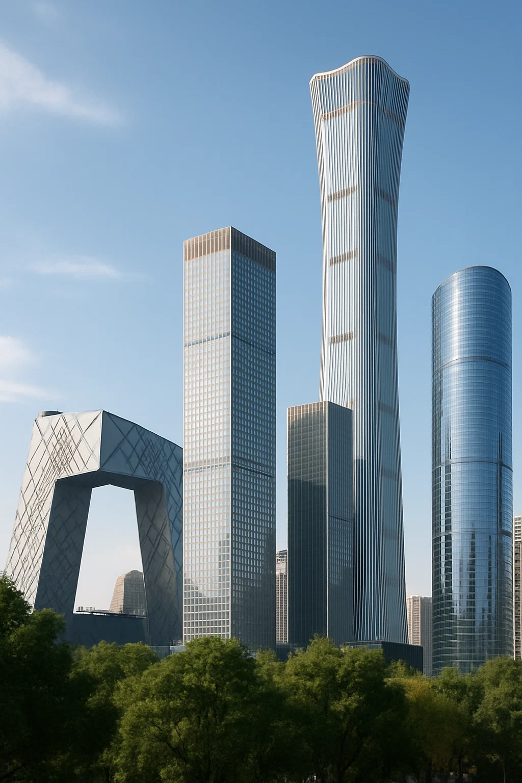 Modern towers in China